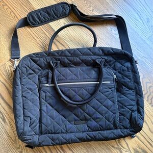 Vera Bradley Black Quilted Lay-Flat Weekender Bag